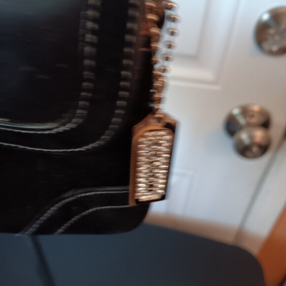 Coach mini black bag  Soho with rhinestone buckle, tag and heart charm - Picture 3 of 11